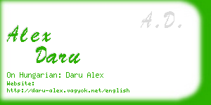 alex daru business card